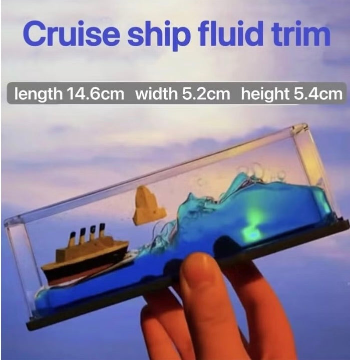 Titanic Cruise Fluid Hourglass Drift Bottle Boat